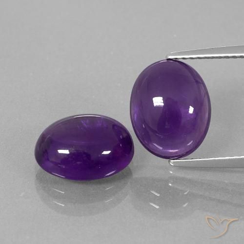 6.94ctw Naturale Viola medio-chiaro Ametista, Ovale, Trasparente