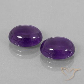 Gemme di Ametista Viola medio-chiaro naturale da 6.94 ct, Ovale, Trasparente