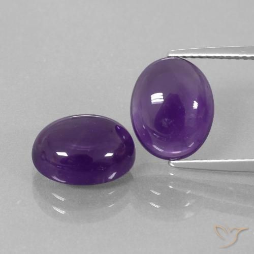 7.42ctw Naturale Viola medio-chiaro Ametista, Ovale, Trasparente