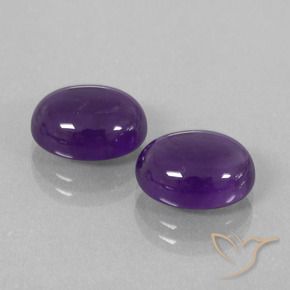 Gemme di Ametista Viola medio-chiaro naturale da 7.42 ct, Ovale, Trasparente