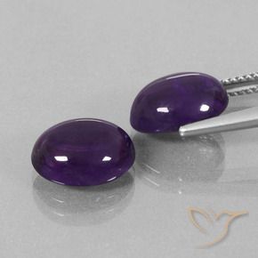 Gemme di Ametista Viola scuro naturale da 6.75 ct, Ovale, Trasparente