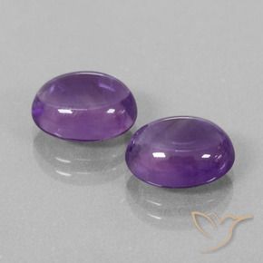 Gemme di Ametista Viola medio naturale da 7.53 ct, Ovale, Trasparente