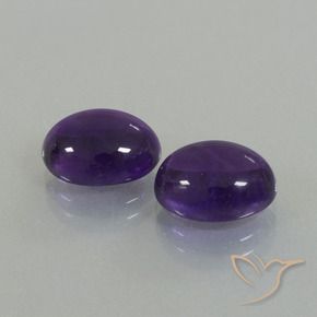 Gemme di Ametista Viola medio naturale da 7.27 ct, Ovale, Trasparente
