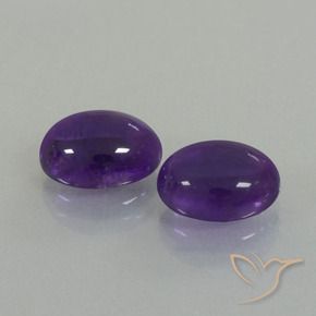 Gemme di Ametista Viola medio naturale da 7.31 ct, Ovale, Trasparente
