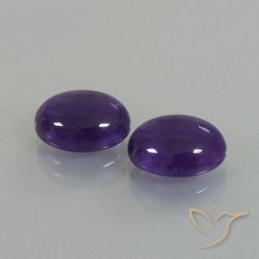 Gemme di Ametista Viola scuro naturale da 6.87 ct, Ovale, Trasparente