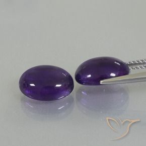 Gemme di Ametista Viola scuro naturale da 6.87 ct, Ovale, Trasparente