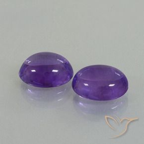 Gemme di Ametista Viola medio naturale da 7.12 ct, Ovale, Trasparente