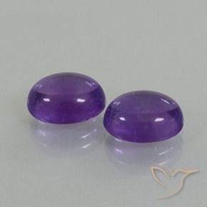 Gemme di Ametista Viola medio naturale da 7.76 ct, Ovale, Trasparente