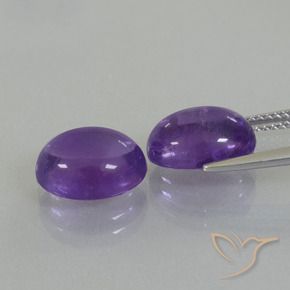 Gemme di Ametista Viola medio naturale da 7.76 ct, Ovale, Trasparente