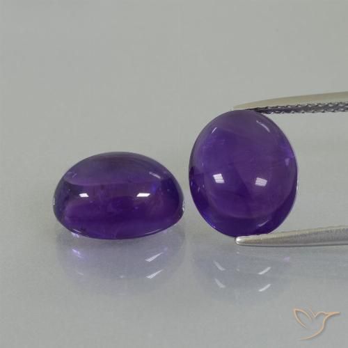 7.84ctw Naturale Viola medio Ametista, Ovale, Trasparente