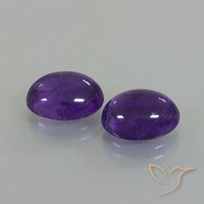 Gemme di Ametista Viola medio naturale da 6.87 ct, Ovale, Trasparente