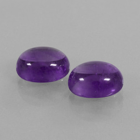 Gemme di Ametista Viola medio-chiaro naturale da 5.82 ct, Taglio ovale, Trasparente