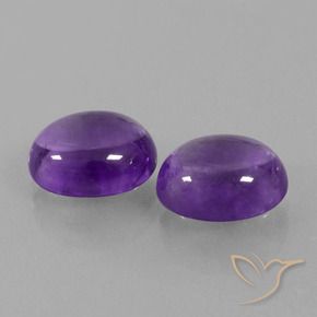 Gemme di Ametista Viola medio naturale da 7.89 ct, Ovale, Trasparente
