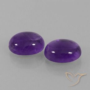 Gemme di Ametista Viola medio naturale da 7.15 ct, Ovale, Trasparente