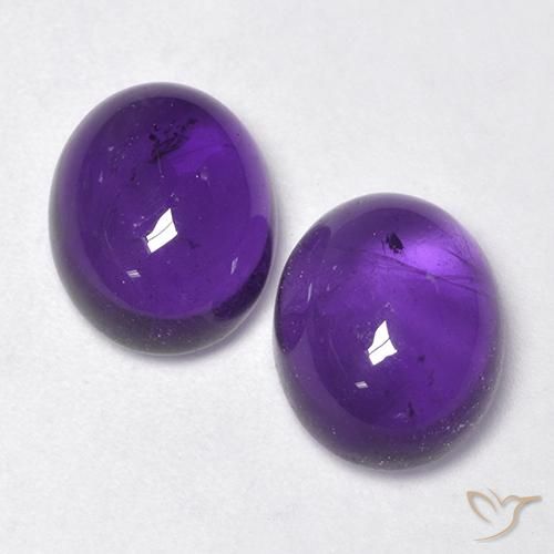 7.70ctw Naturale Viola medio Ametista, Ovale, Trasparente