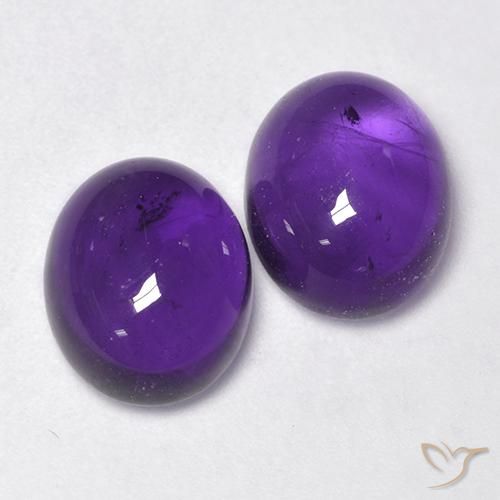 Gemme di Ametista Viola medio naturale da 7.70 ct, Ovale, Trasparente