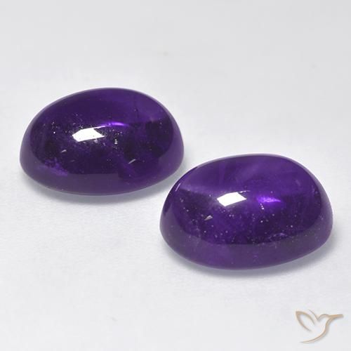 Gemme di Ametista Viola medio naturale da 7.70 ct, Ovale, Trasparente