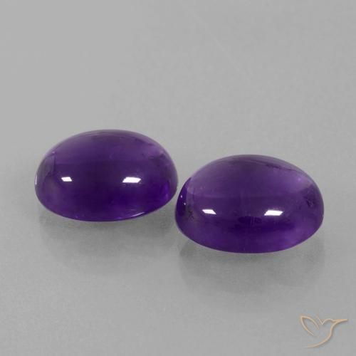 Gemme di Ametista Viola medio naturale da 7.39 ct, Ovale, Trasparente