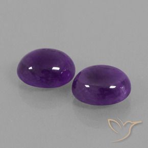 Gemme di Ametista Viola medio naturale da 7.12 ct, Ovale, Trasparente