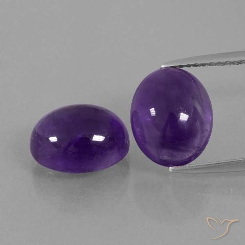 8.43ctw Naturale Viola medio Ametista, Ovale, Trasparente