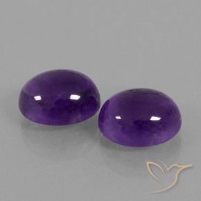 Gemme di Ametista Viola medio naturale da 8.43 ct, Ovale, Trasparente