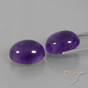 Gemme di Ametista Viola medio naturale da 8.43 ct, Ovale, Trasparente