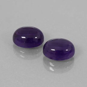 Gemme di Ametista Viola scuro naturale da 5.73 ct, Taglio ovale, Trasparente