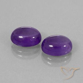 Gemme di Ametista Viola medio naturale da 5.72 ct, Ovale, Trasparente
