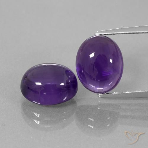 9.22ctw Naturale Viola medio Ametista, Ovale, Trasparente