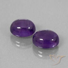 Gemme di Ametista Viola medio naturale da 9.22 ct, Ovale, Trasparente