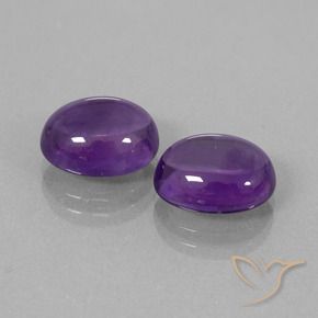 Gemme di Ametista Viola medio naturale da 7.64 ct, Ovale, Trasparente
