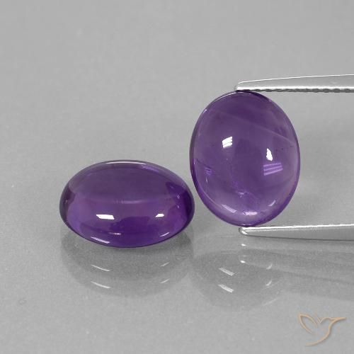 6.69ctw Naturale Viola medio-chiaro Ametista, Ovale, Trasparente