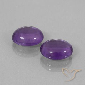 Gemme di Ametista Viola medio-chiaro naturale da 6.69 ct, Ovale, Trasparente