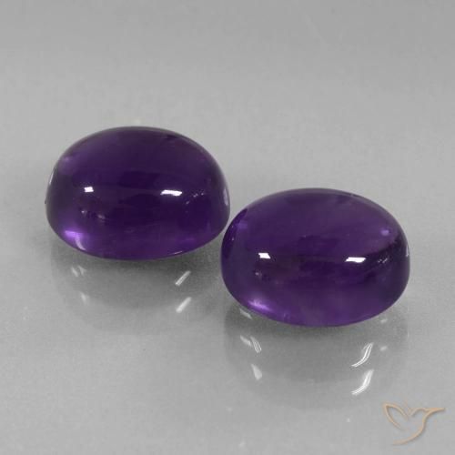 Gemme di Ametista Viola medio naturale da 6.59 ct, Ovale, Trasparente