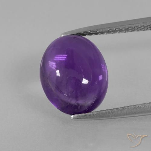 3.85ct Naturale Viola medio-chiaro Ametista, Ovale, Trasparente
