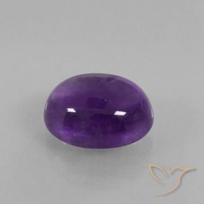 Ametista Viola medio-chiaro naturale da 3.85 ct, Ovale, Trasparente