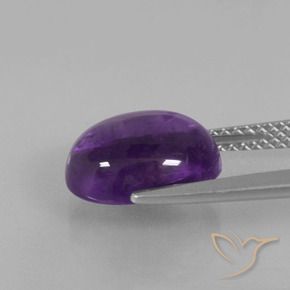 Ametista Viola medio-chiaro naturale da 3.85 ct, Ovale, Trasparente