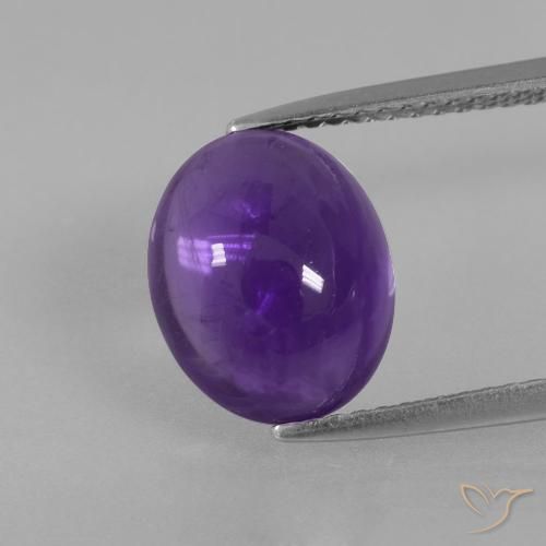 3.81ct Naturale Viola medio Ametista, Ovale, Trasparente