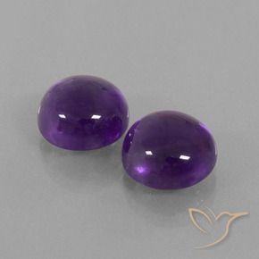 Gemme di Ametista Viola medio naturale da 11.04 ct, Rotondo, Trasparente