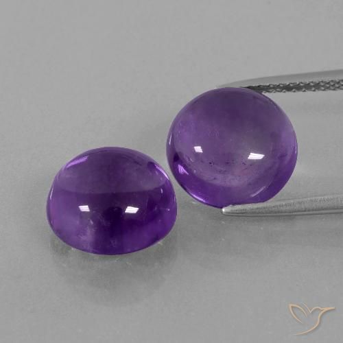 10.21ctw Naturale Viola medio Ametista, Rotondo, Trasparente
