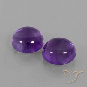 Gemme di Ametista Viola medio naturale da 10.21 ct, Rotondo, Trasparente