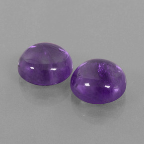 Gemme di ametista viola medio naturale da 9,66 ct, taglio rotondo, trasparente