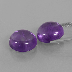 Gemme di ametista viola medio naturale da 9,66 ct, taglio rotondo, trasparente