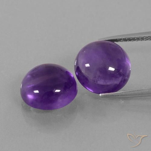 10.07ctw Naturale Viola medio Ametista, Rotondo, Trasparente