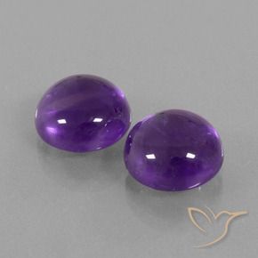 Gemme di Ametista Viola medio naturale da 10.07 ct, Rotondo, Trasparente