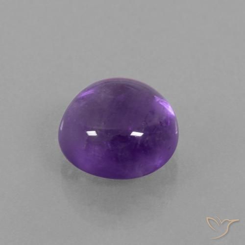 Ametista Viola medio-chiaro naturale da 5.61 ct, Rotondo, Trasparente