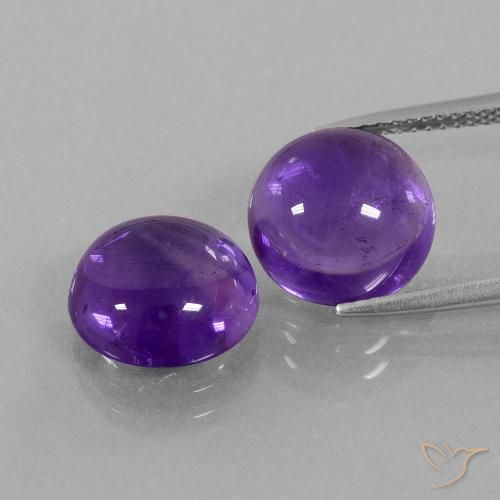 9.45ctw Naturale Viola medio Ametista, Rotondo, Trasparente