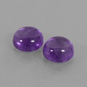 Gemme di Ametista Viola medio-chiaro naturale da 5.60 ct, Taglio rotondo, Trasparente