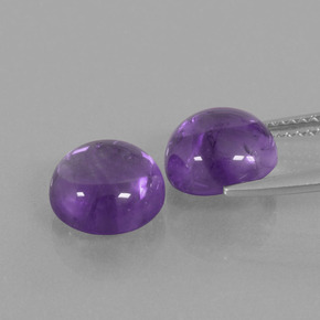 Gemme di Ametista Viola medio-chiaro naturale da 5.60 ct, Taglio rotondo, Trasparente
