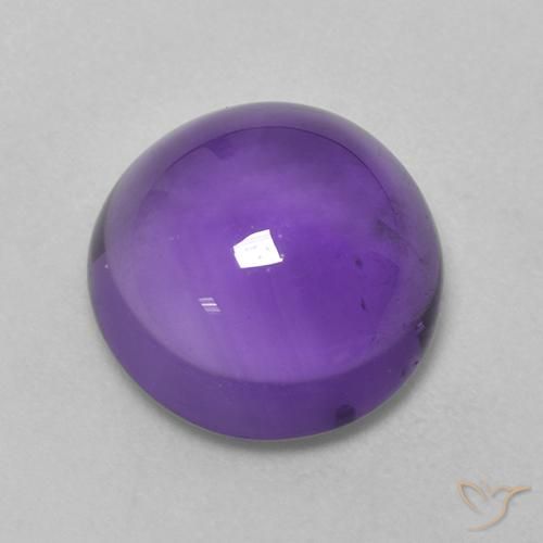 4.55ct Naturale Viola medio-chiaro Ametista, Rotondo, Trasparente